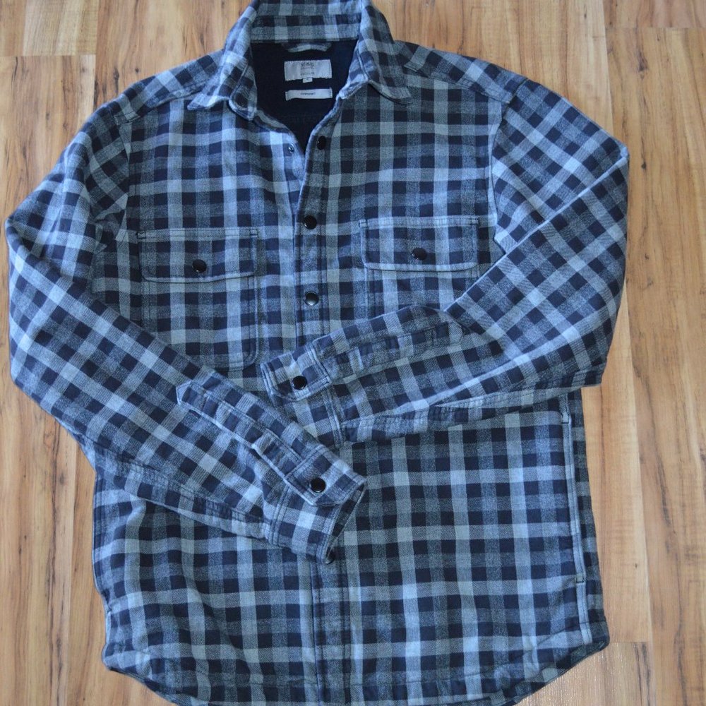 M&S Collection Marks Spencer Small Men’s Overshirt Buffalo Plaid Flannel Shacket